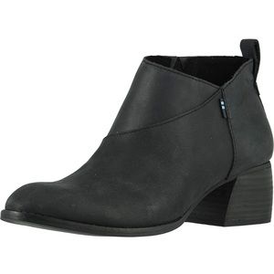 TOMS Women’s Leilani Ankle Boots Booties Black Leather Sz 9 Shoes